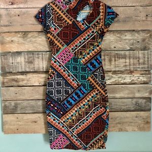 Love J Colorful Tribal Print Dress